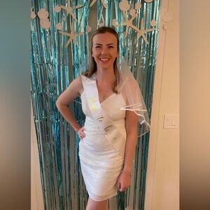 White Sequin Dress
